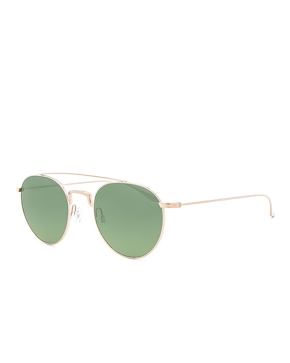 Barton Perreira Vashon Sunglasses In Gold & Emerald 