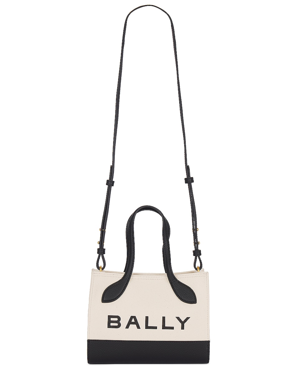 Image 1 of Bally Bar Tote Bag in Natural & Black
