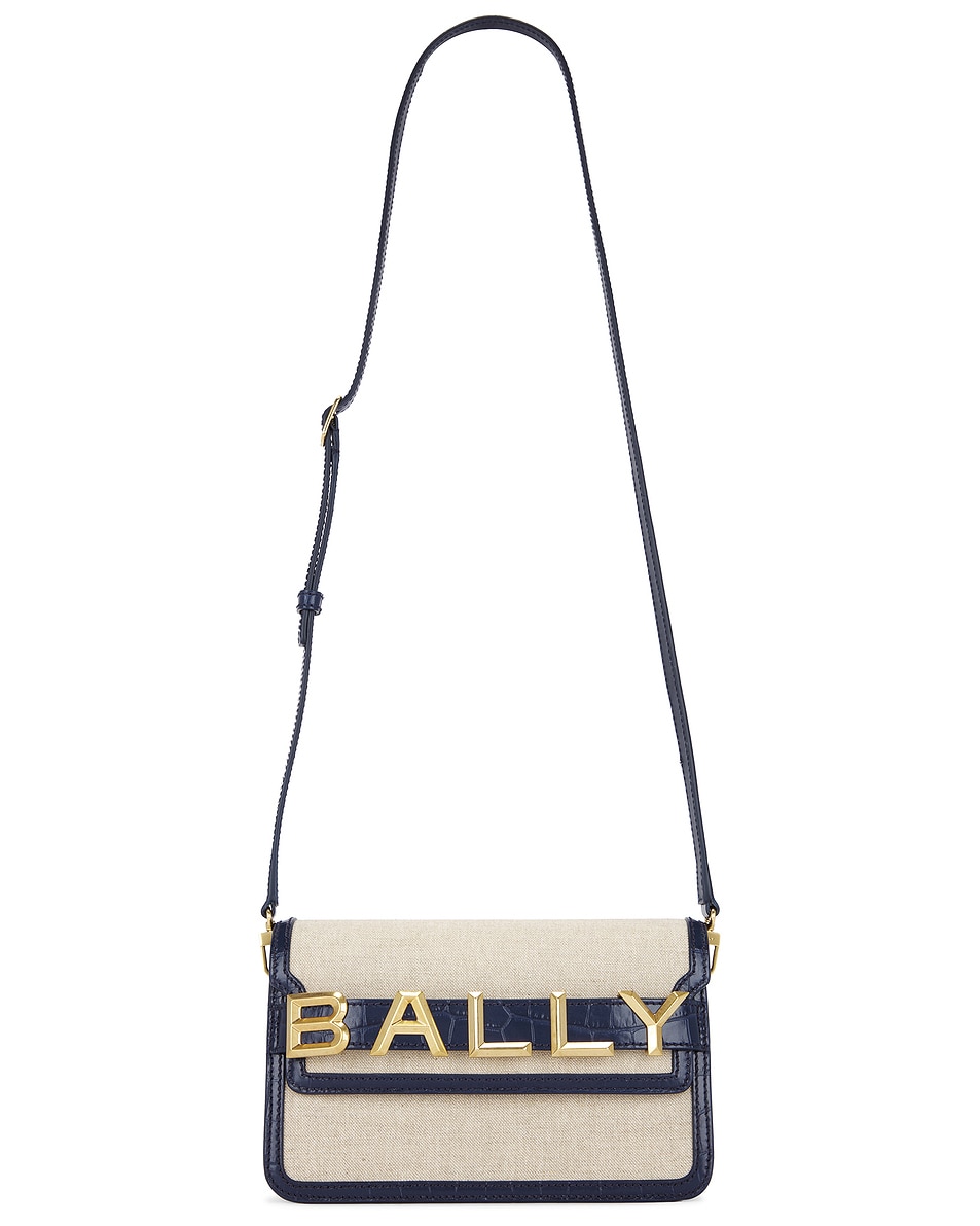 Image 1 of Bally Logo Crossbody Bag in Natural, Marine, & Oro