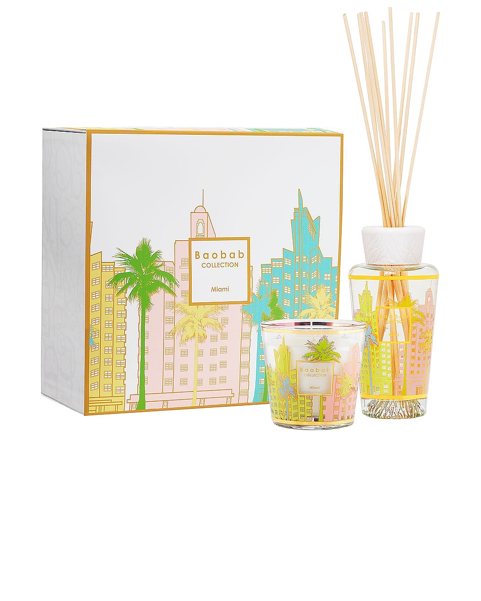 Image 1 of Baobab Collection Miami Candle + Diffuser Gift Box in 