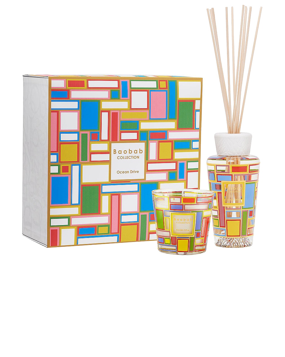 Image 1 of Baobab Collection Ocean Drive Candle + Diffuser Gift Box in 
