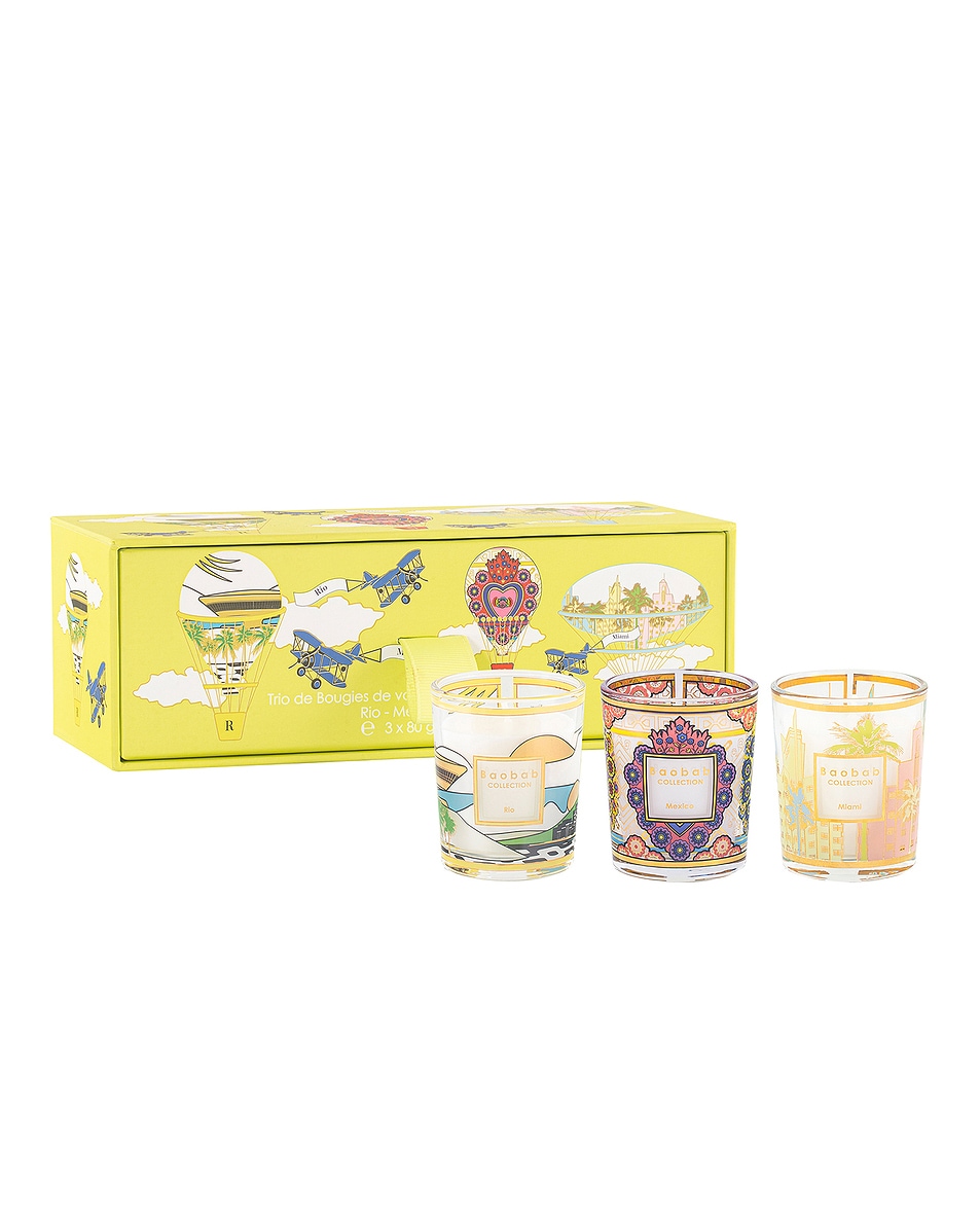 Image 1 of Baobab Collection Rio Mexico Miami Trio Travel Candles in 