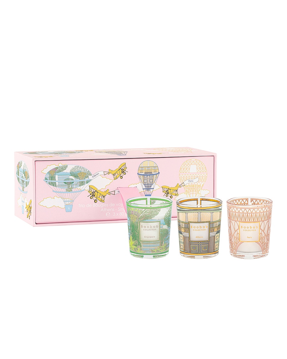 Image 1 of Baobab Collection Singapore Athens Paris Trio Travel Candles in 