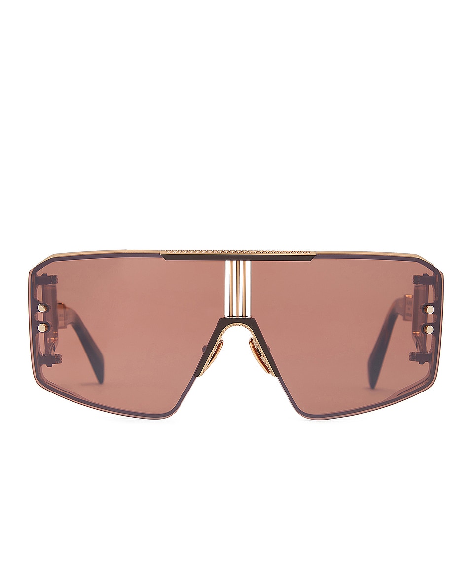 Image 1 of BALMAIN Le Masque Sunglasses in Rose & Brown