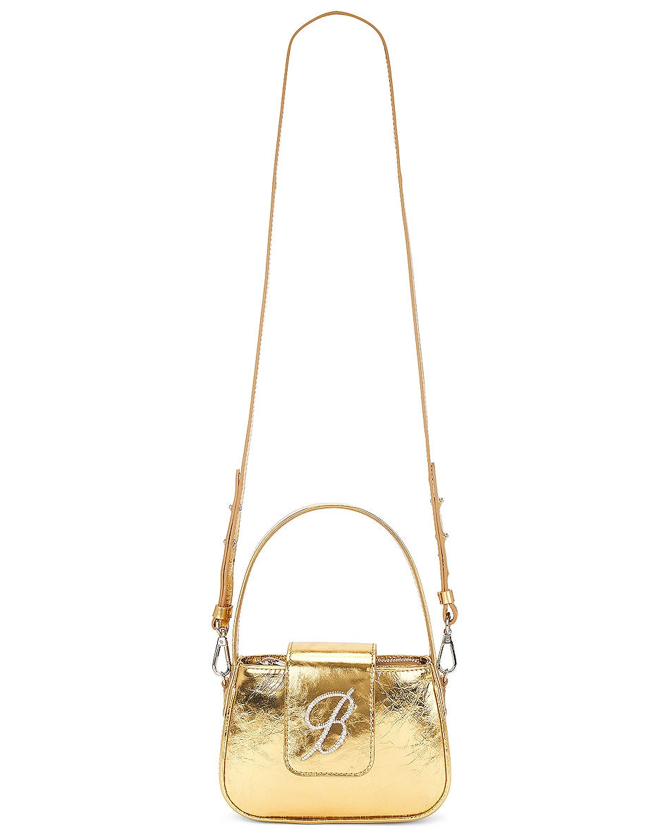 Image 1 of Blumarine B Laminated Bag in Gold