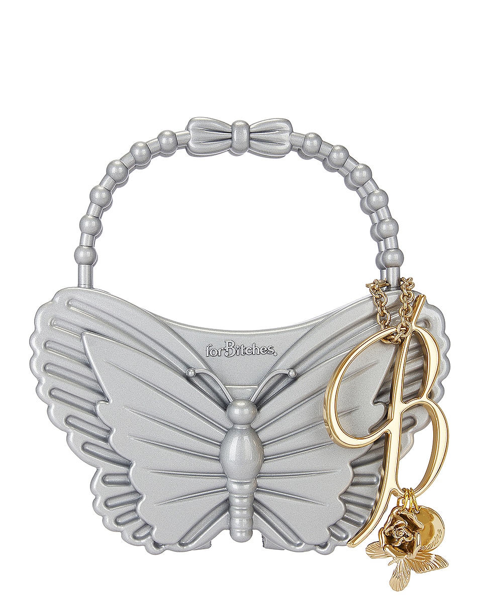 Image 1 of Blumarine Butterfly Top Handle Bag in Silver