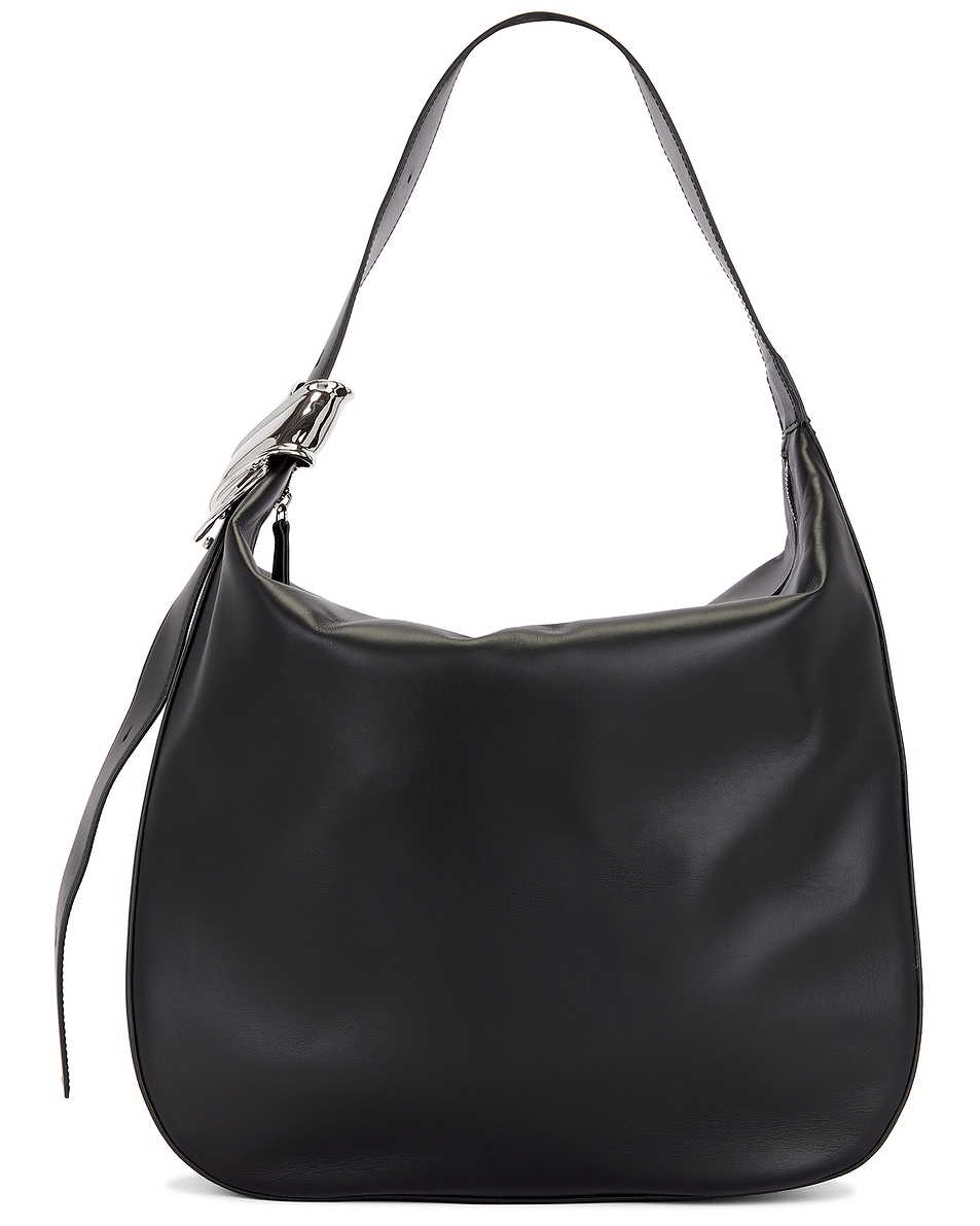 Image 1 of Brandon Maxwell The Stella Large Hobo Bag in Black