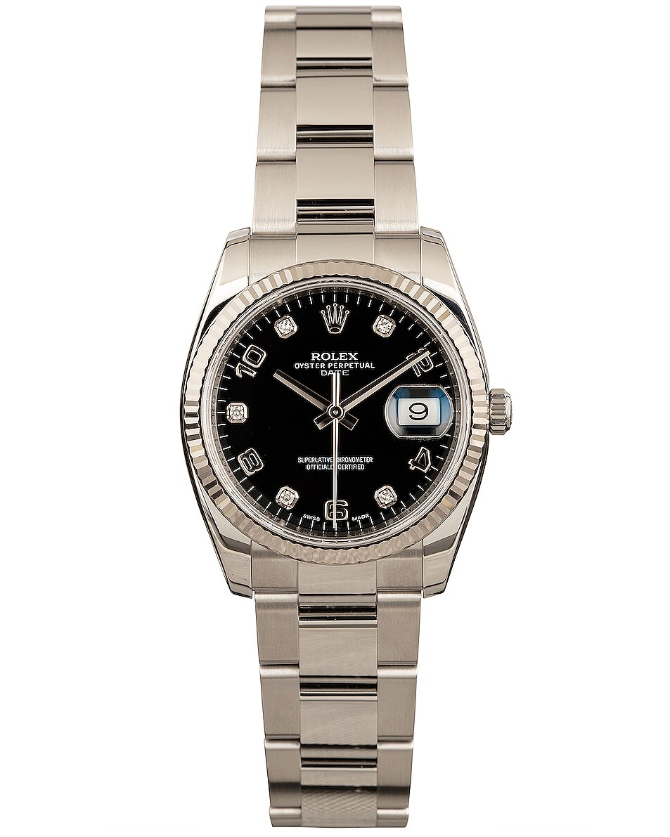 Image 1 of Bob's Watches Rolex Date w/ Diamonds in Stainless Steel & 18k White Gold