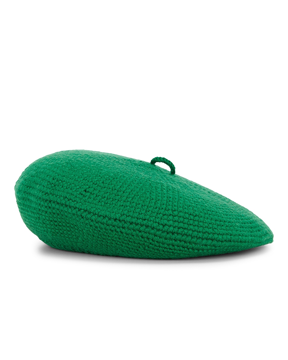 Image 1 of BODE Crochet Beret in Green