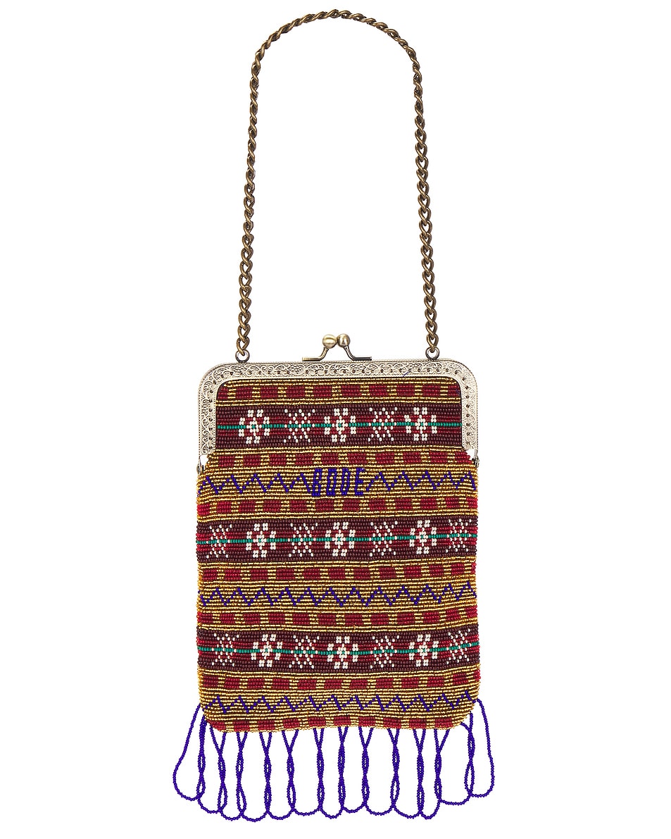 Image 1 of BODE Beaded Bracken Frame Bag in Multi