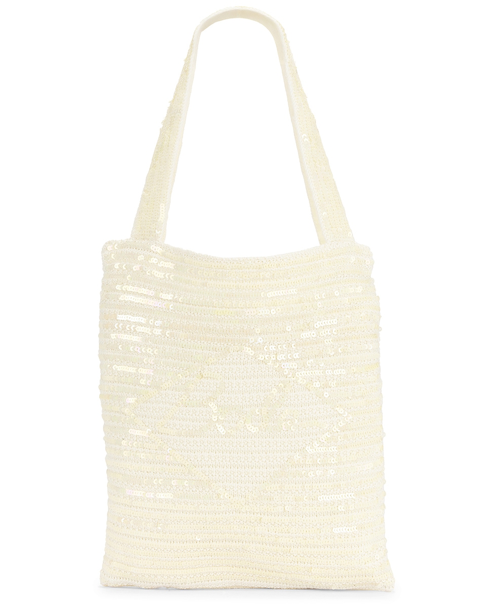 Image 1 of BODE Sequin Spotlight Tote Bag in Cream