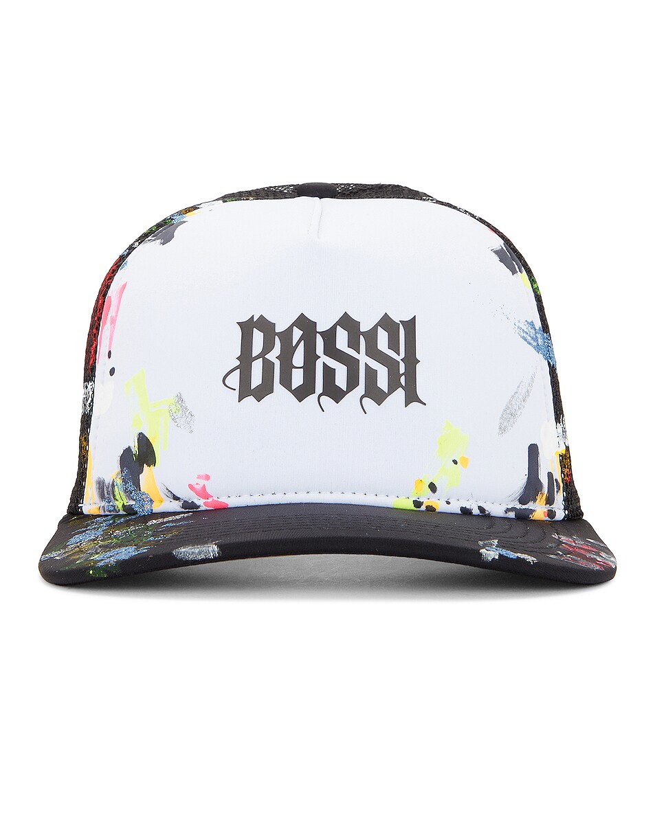 Image 1 of Bossi Trucker Hat in Black & White