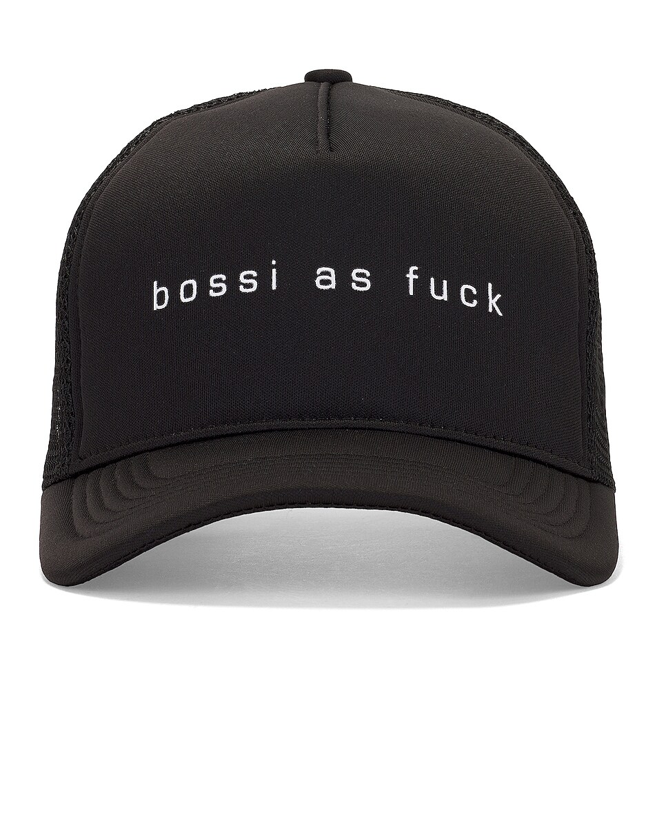 Image 1 of Bossi As Fuck Trucker Hat in Black