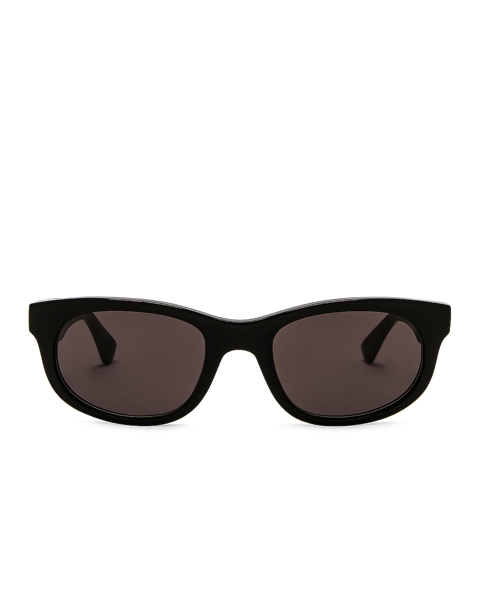 Image 1 of Bottega Veneta BV1145S Sunglasses in Shiny Black & Solid Grey