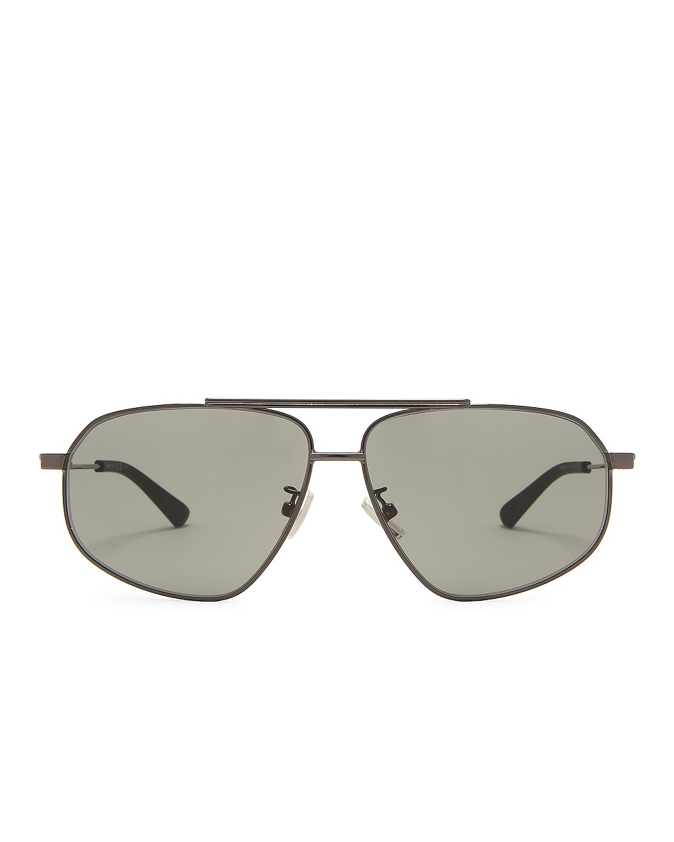 Image 1 of Bottega Veneta Full Metal Sunglasses in Shiny Dark Ruthenium