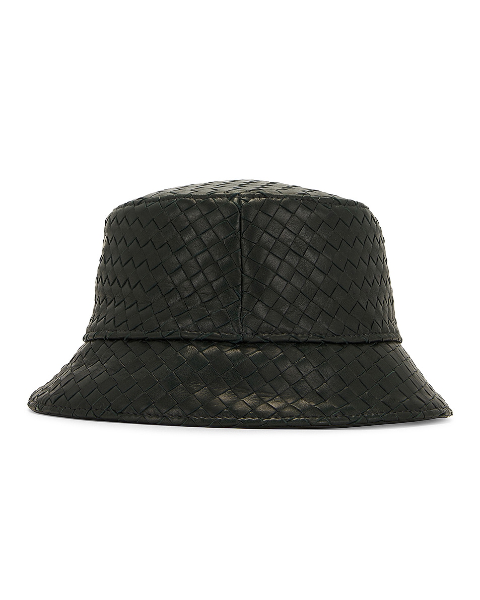 Image 1 of Bottega Veneta Nappa Bucket Hat in Dark Green