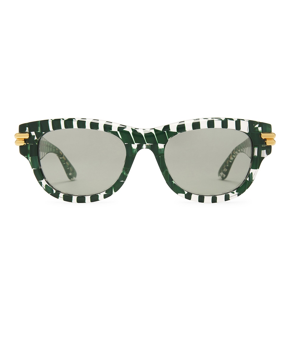 Image 1 of Bottega Veneta Bold Ribbon Sunglasses in Green