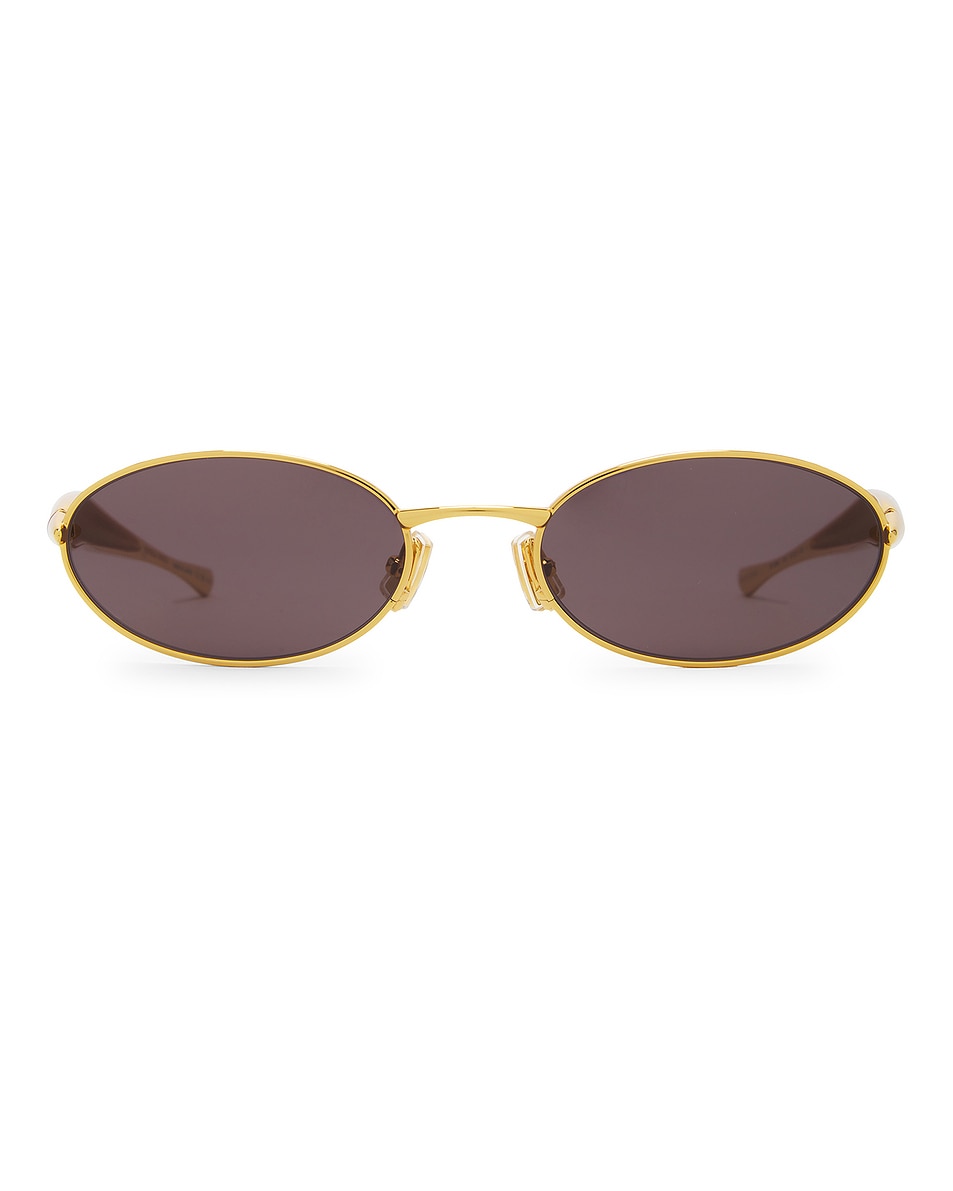 Image 1 of Bottega Veneta Sardine Sunglasses in Shiny Gold