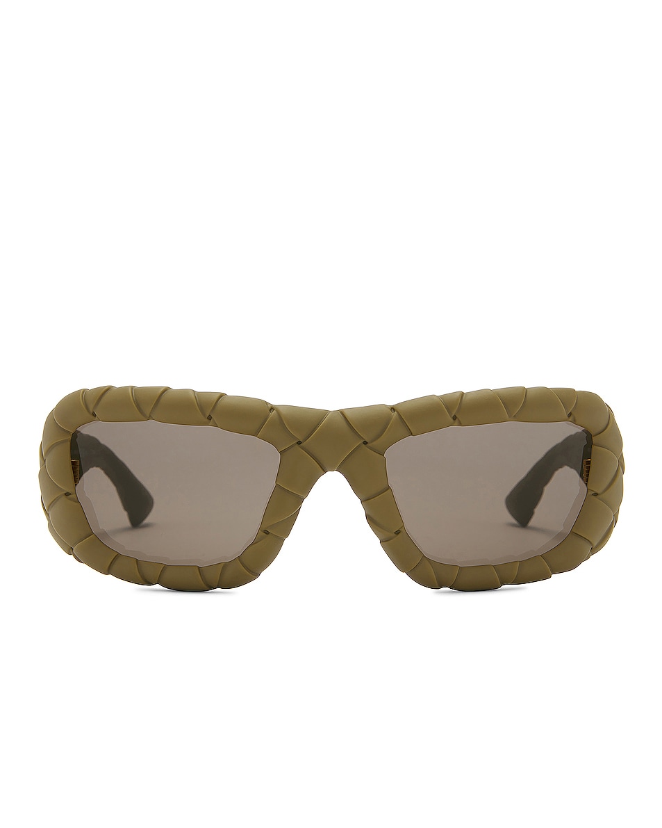 Image 1 of Bottega Veneta Intrecciato Sunglasses in Soft Touch Solid New Sage