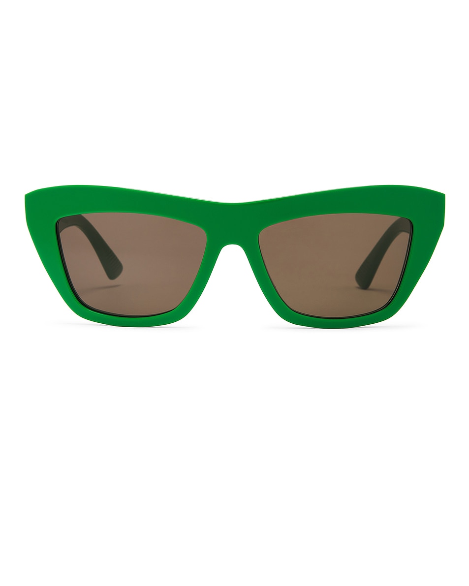 Image 1 of Bottega Veneta Classic Ribbon Sunglasses in Green