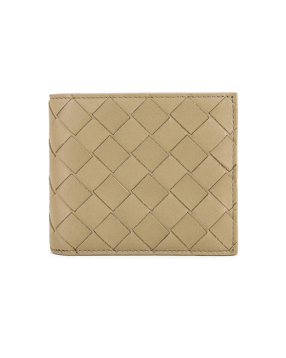 Image 1 of Bottega Veneta Bi-fold Wallet in Taupe & Avocado Silver