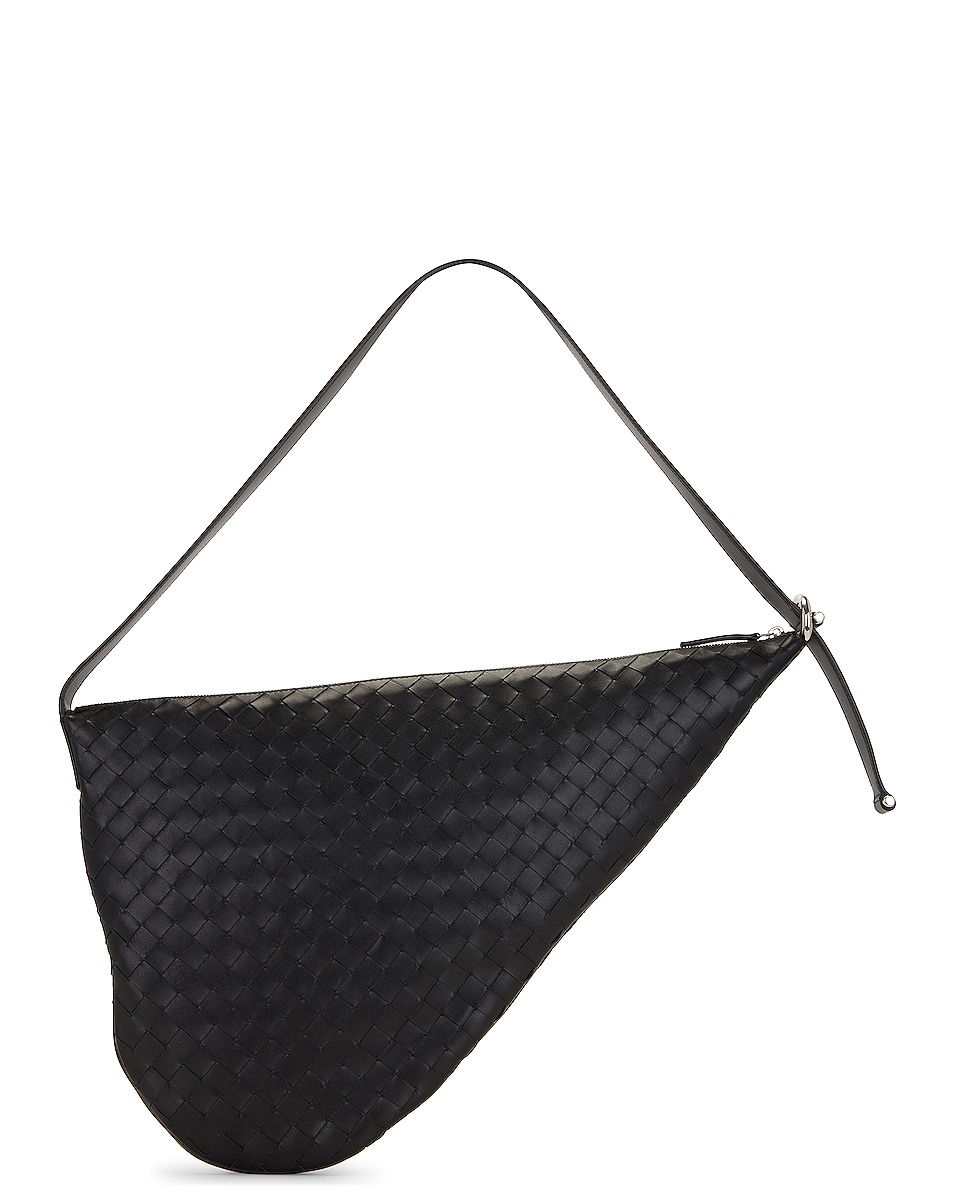 Image 1 of Bottega Veneta Virgule Intrecciato 15 Avenue Bag in Black & Silver