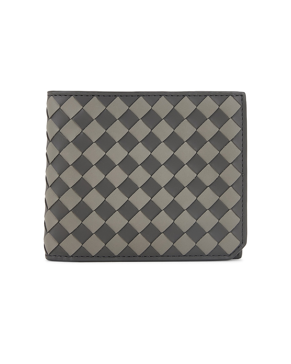Image 1 of Bottega Veneta Intrecciato Piccolo Bi-fold Check in Lapilli & Drizzle