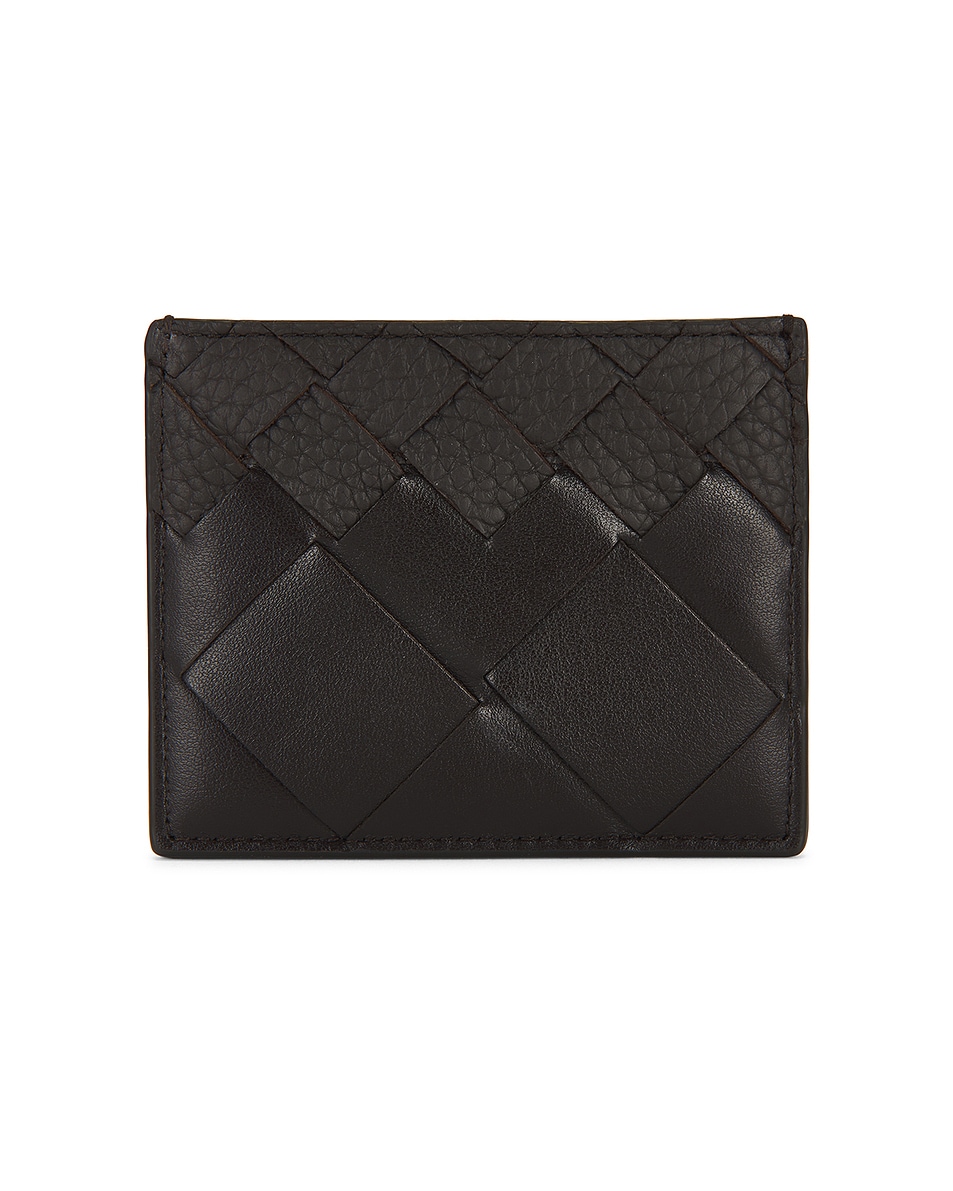Image 1 of Bottega Veneta Intrecciato 15 Degrade Taurillon Credit Card Case in Fondant & Silver
