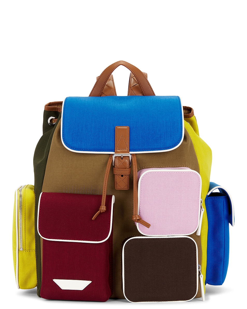 Image 1 of Bottega Veneta Cordura Pop Mix Crossroad Backpack in Contrast Mix Colors