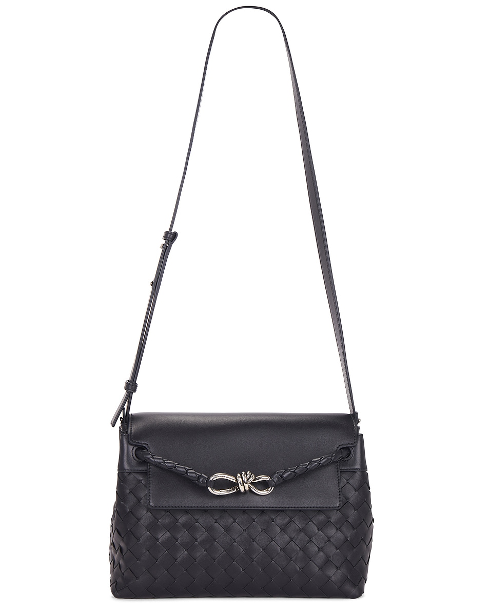 Image 1 of Bottega Veneta Small Andiamo Messenger Avenue in Nocturnal & Vintage Silver