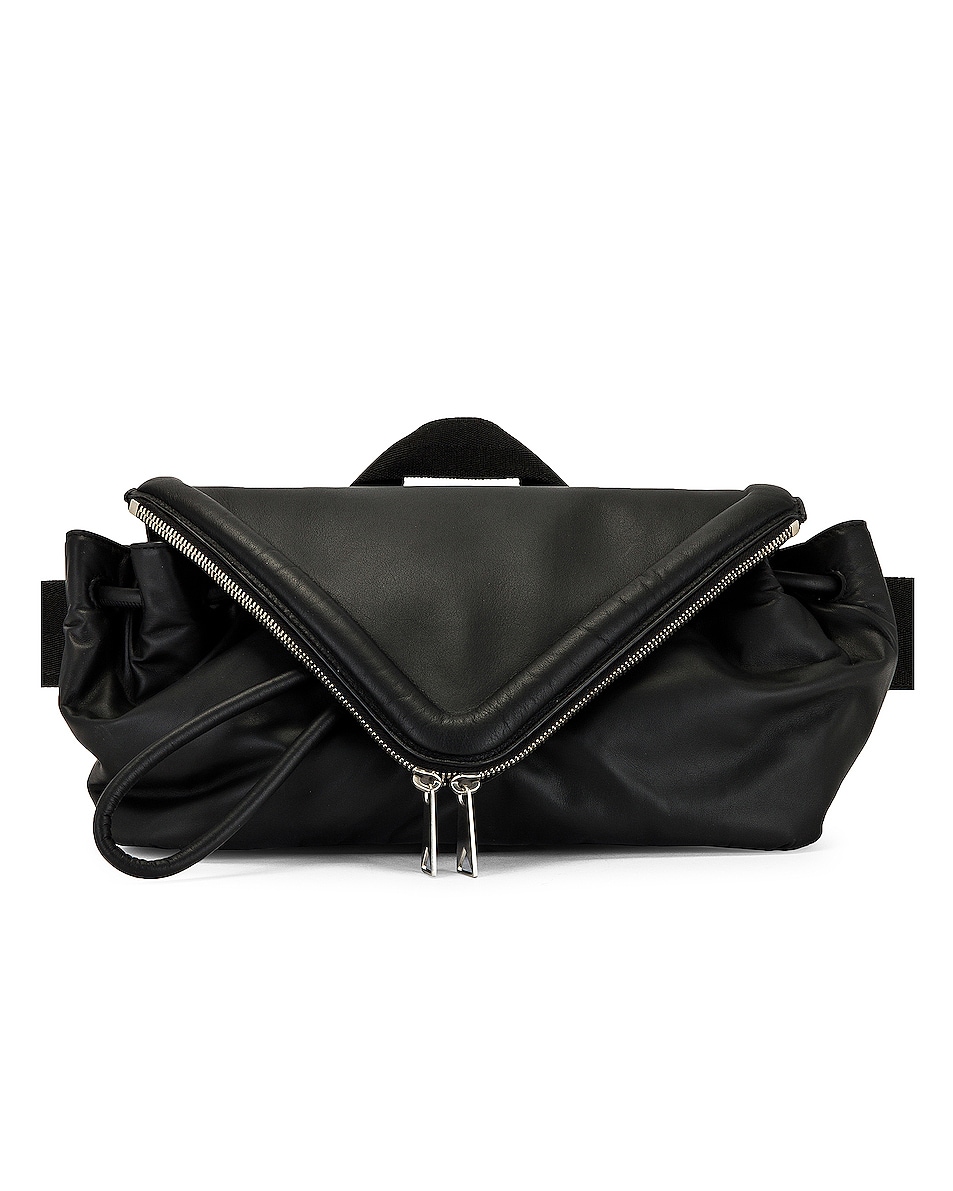 Image 1 of Bottega Veneta Beak Triangle Flap Bag in Black & Silver