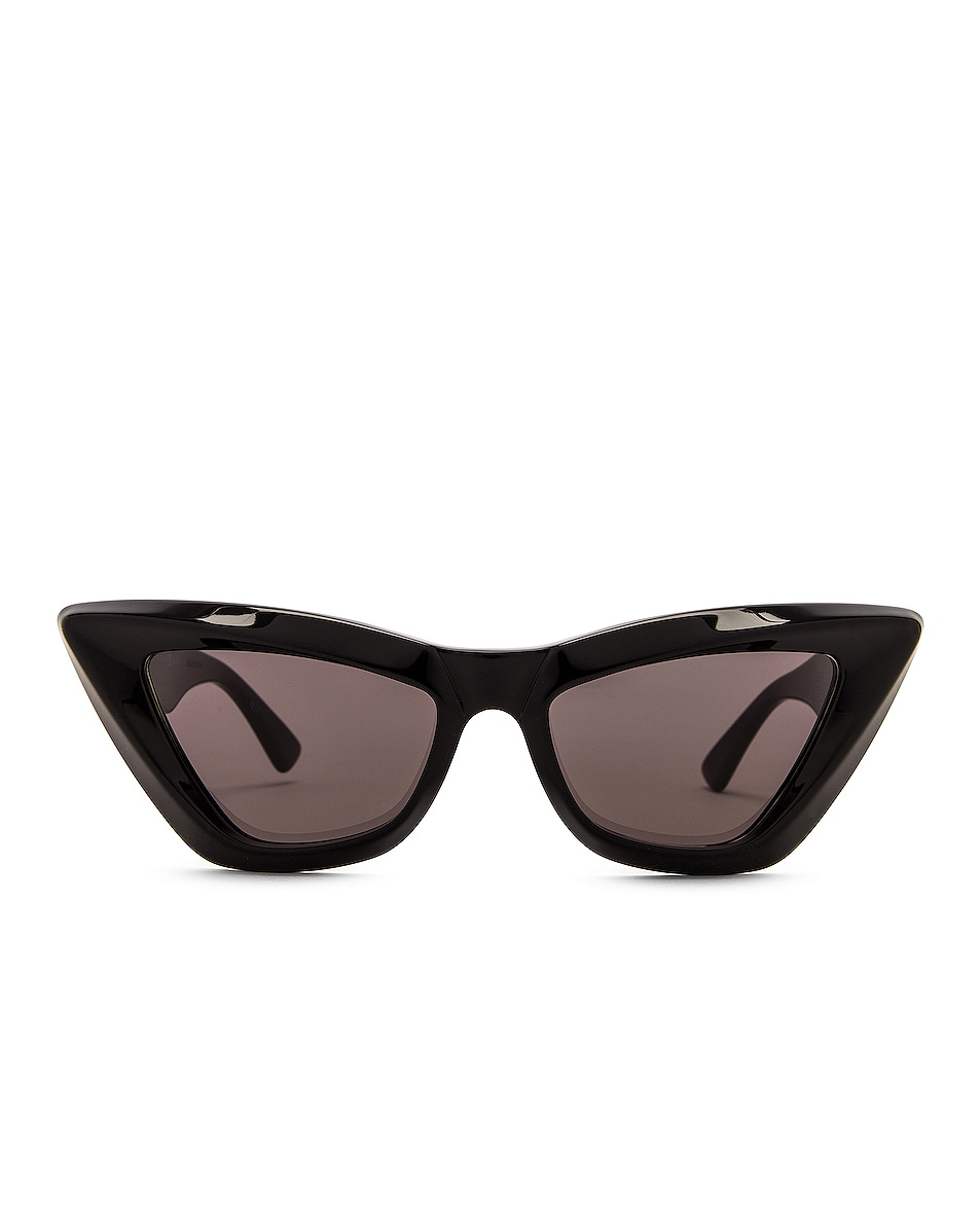Image 1 of Bottega Veneta Acetate Cat Eye Sunglasses in Shiny Black