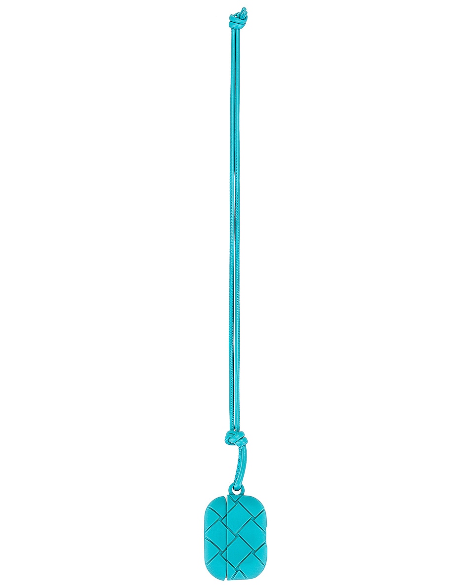Image 1 of Bottega Veneta Tech Rubber AirPods Pro Case in Turquoise