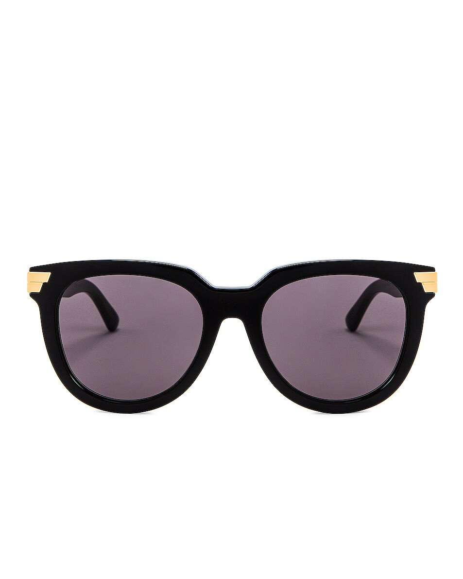 Image 1 of Bottega Veneta Acetate Feminine Sunglasses in Shiny Black