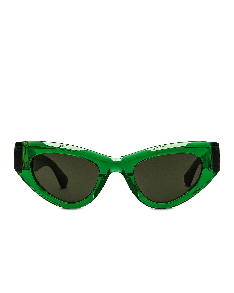 Image 1 of Bottega Veneta Cat Eye Sunglasses in Green
