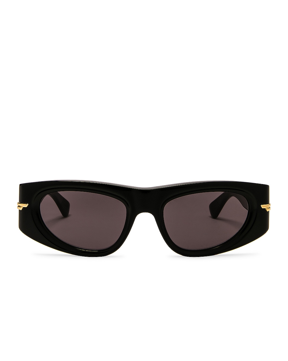 Image 1 of Bottega Veneta Rectangle Sunglasses in Black