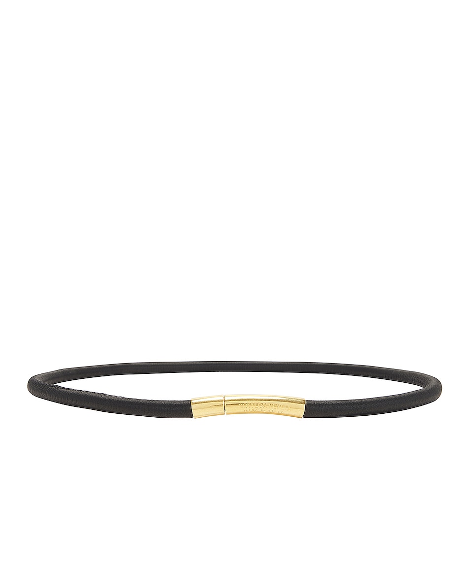 Image 1 of Bottega Veneta Tubular Belt in Black & Gold