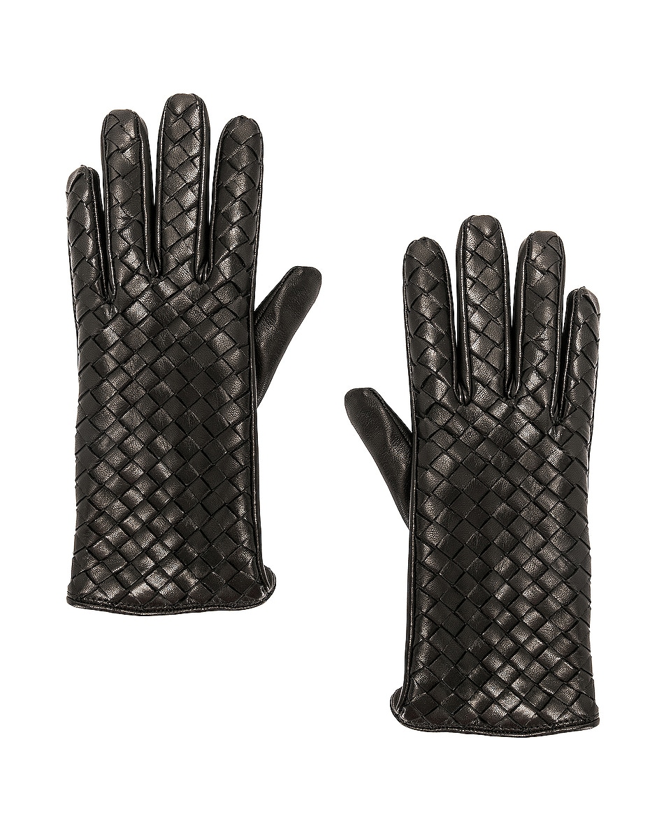 Image 1 of Bottega Veneta Soft Nappa Gloves in Nero
