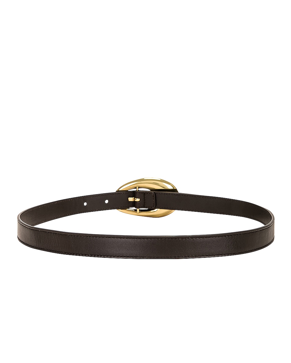 Bottega Veneta Leather Belt in Fondant & Muse Brass | FWRD