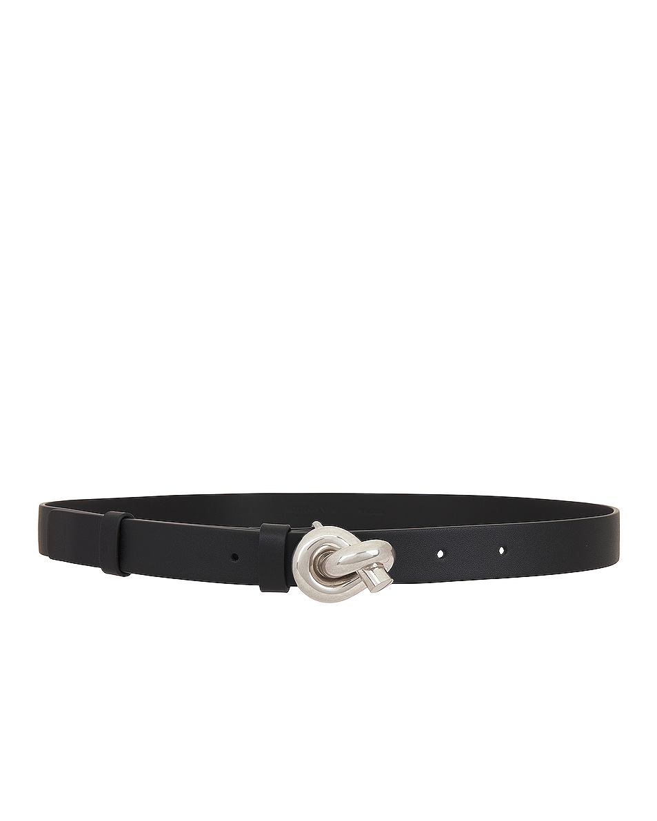 Image 1 of Bottega Veneta Pendant Belt in Black & Silver