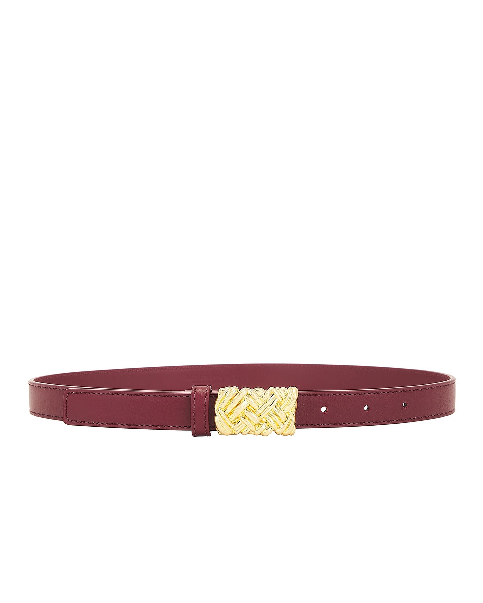 Image 1 of Bottega Veneta Pin Belt in Barolo & Muse Brass