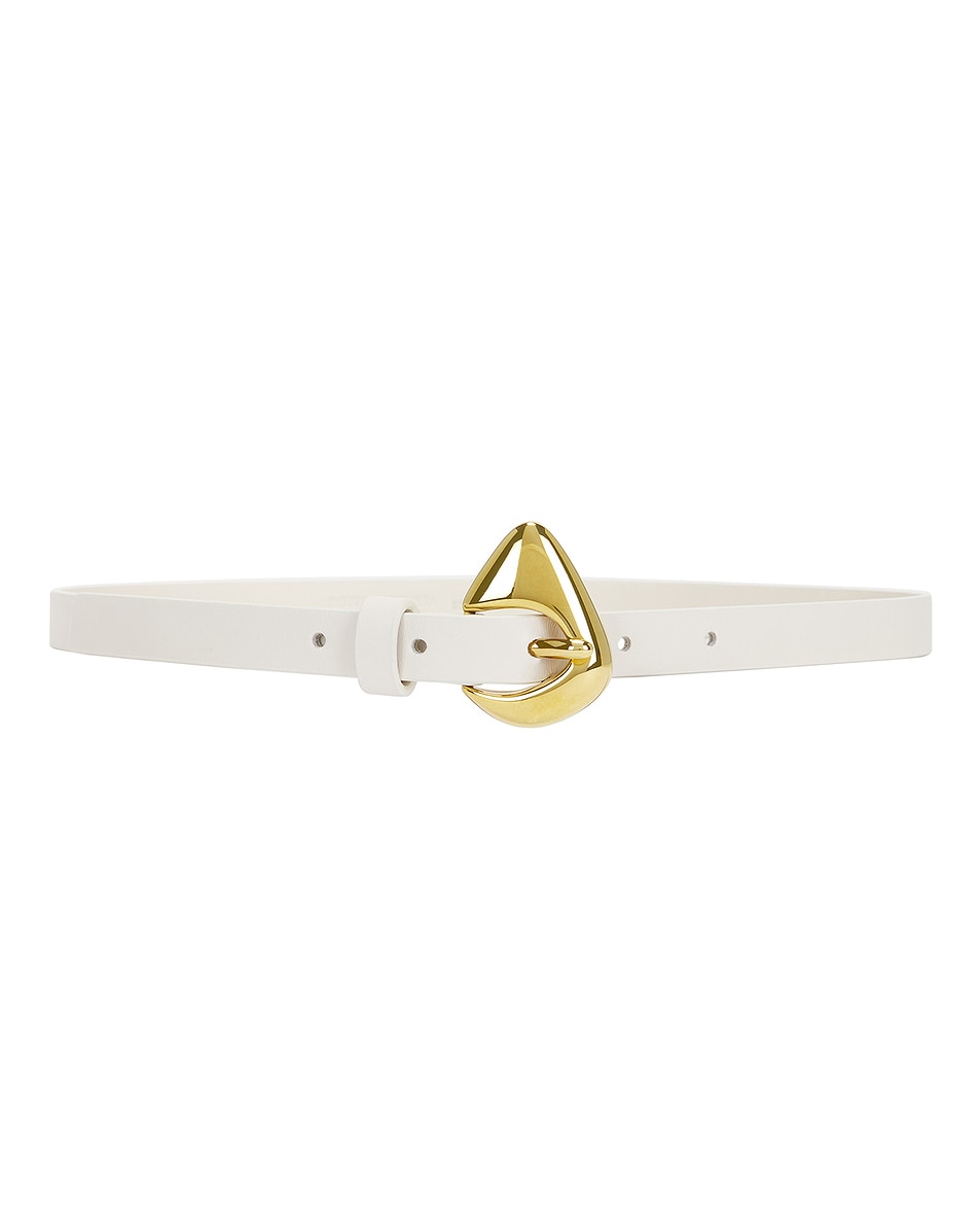 Image 1 of Bottega Veneta Cintura Belt in Chalk & Muse Brass