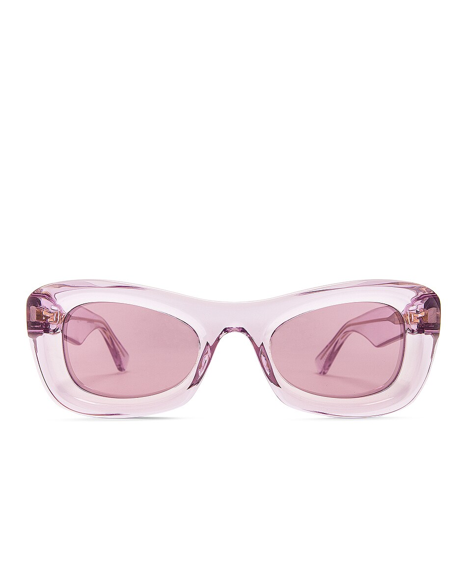 Image 1 of Bottega Veneta Acetate Feminine Sunglasses in Shiny Transparent Pastel Violet