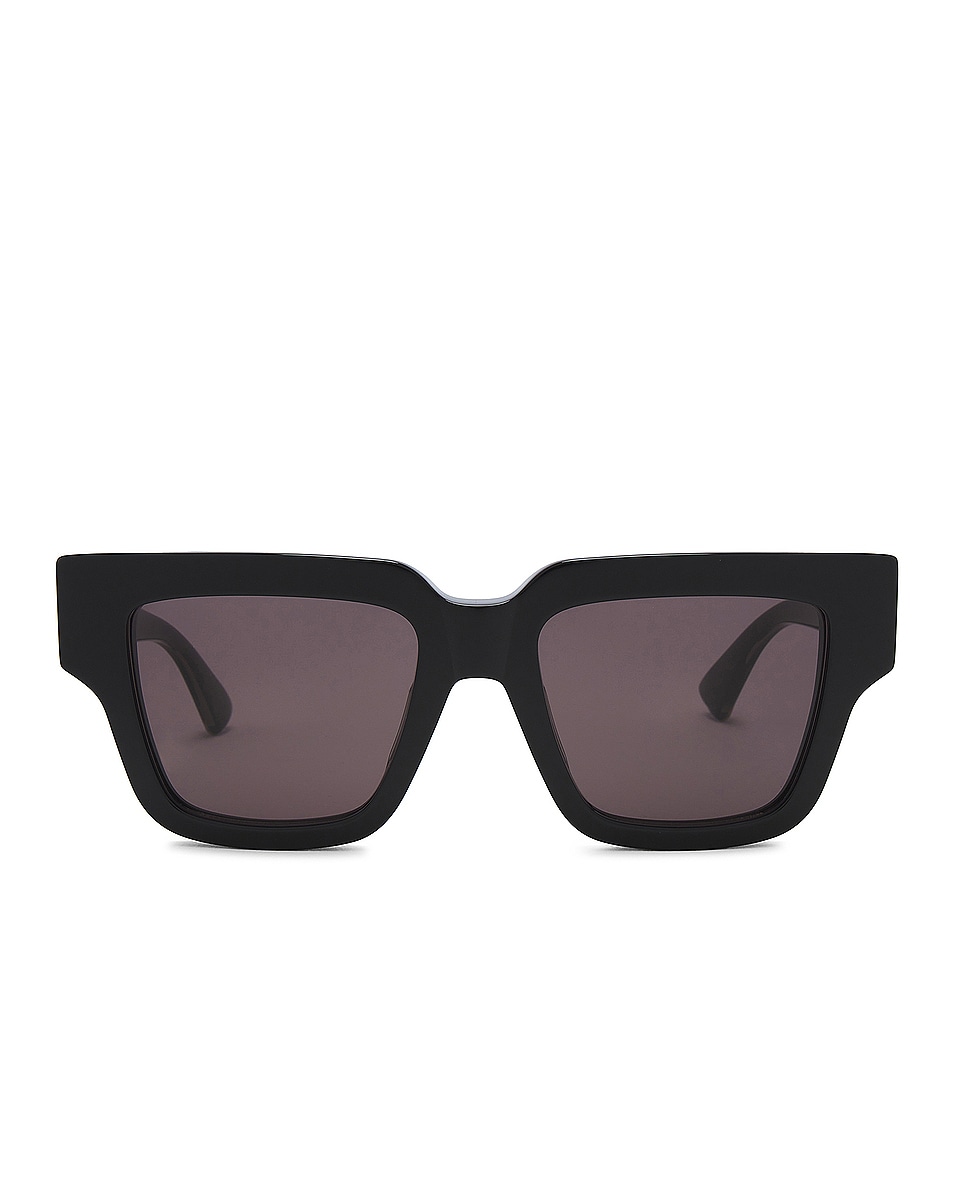 Image 1 of Bottega Veneta Nude Triangle Sunglasses in Black