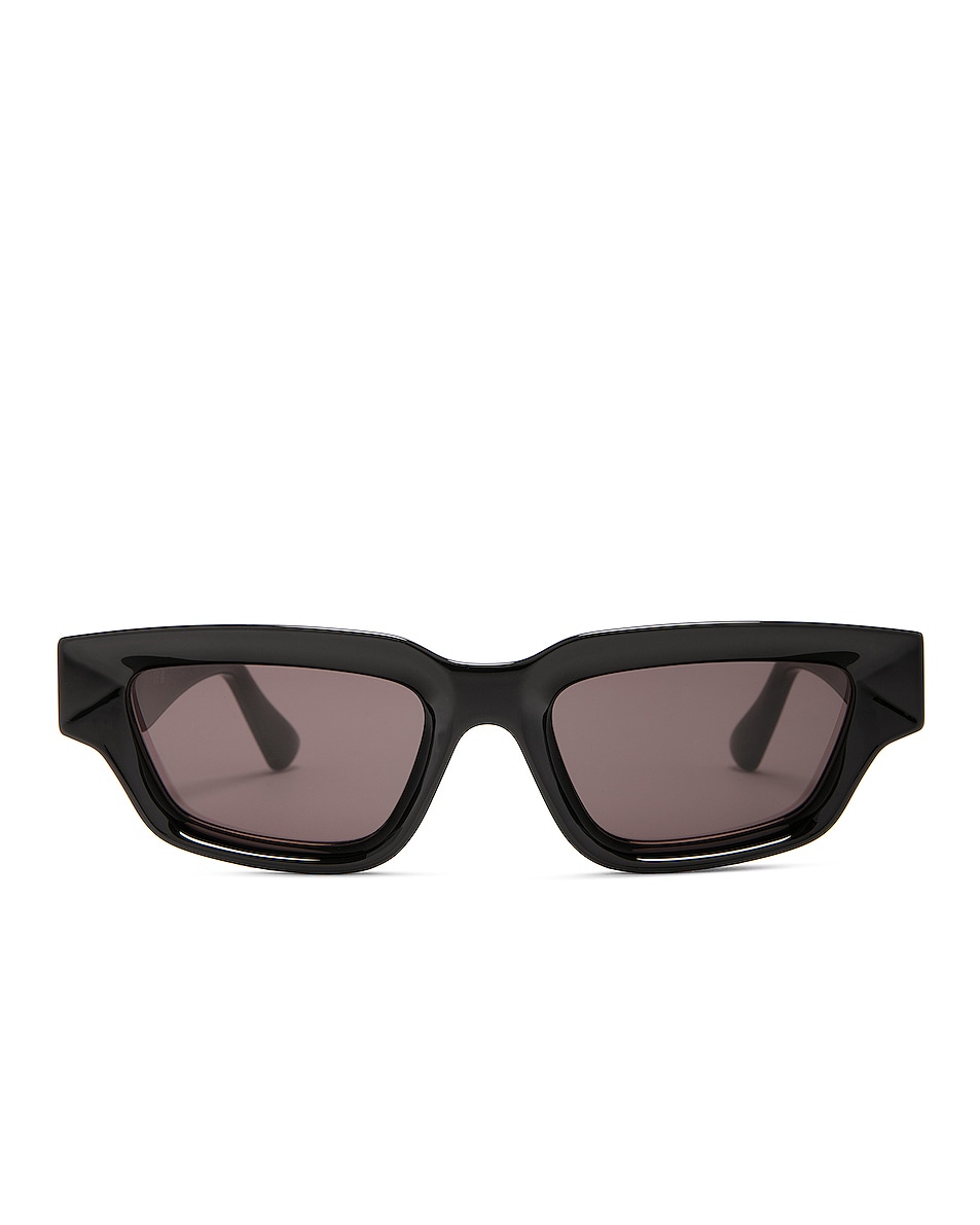 Image 1 of Bottega Veneta Edgy Rectangular Sunglasses in Black