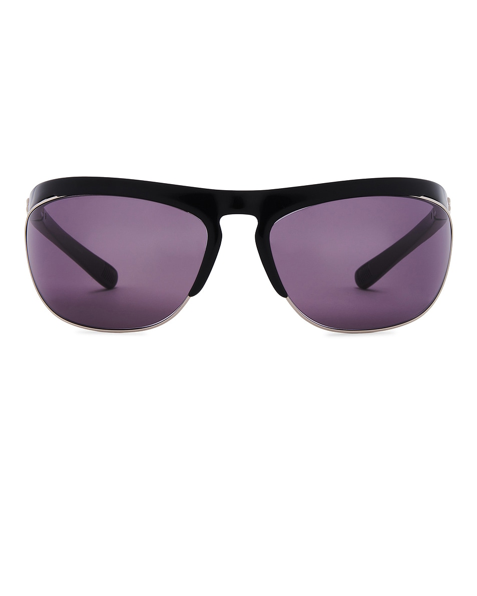 Image 1 of Bottega Veneta Round Sunglasses in Black & Grey