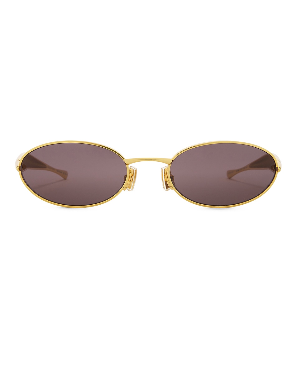 Image 1 of Bottega Veneta Sardine Sunglasses in Gold & Grey