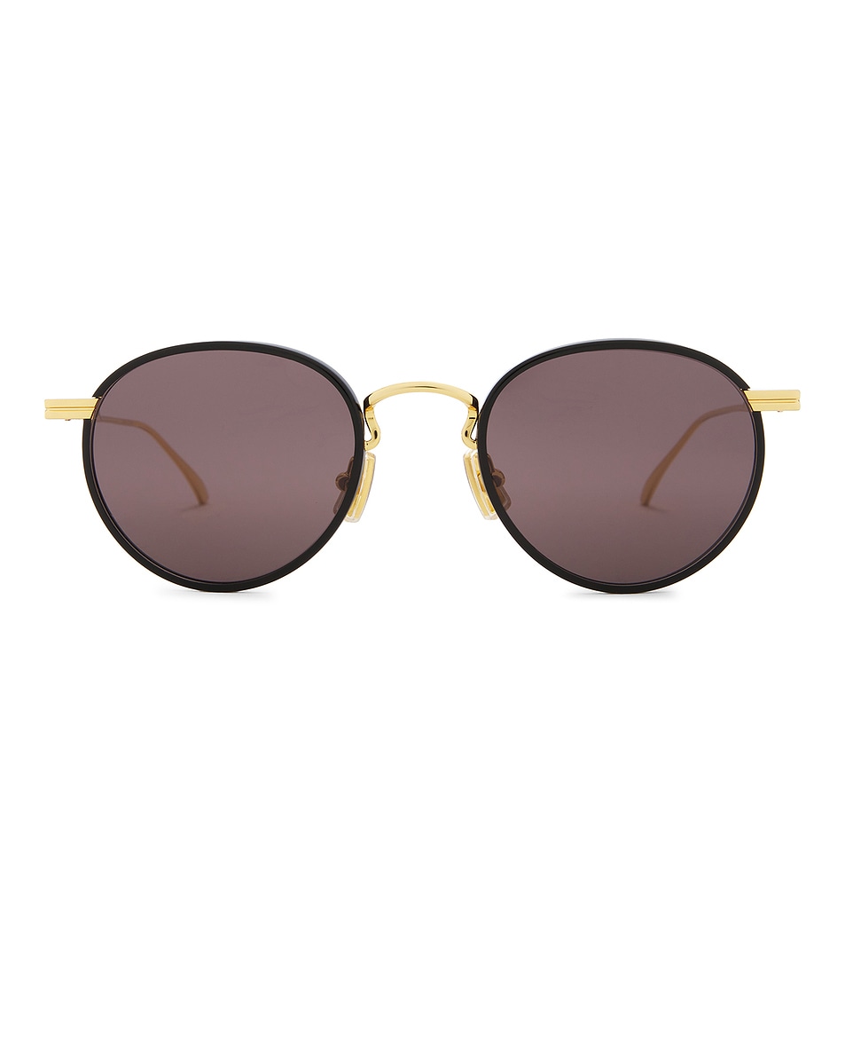 Image 1 of Bottega Veneta Light Ribbon Sunglasses in Gold & Grey