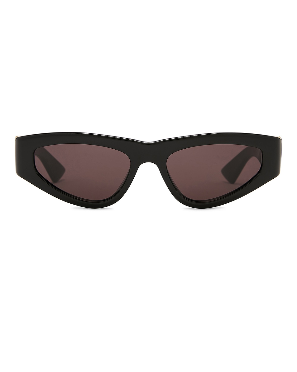 Image 1 of Bottega Veneta Rectangular Sunglasses in Black & Grey