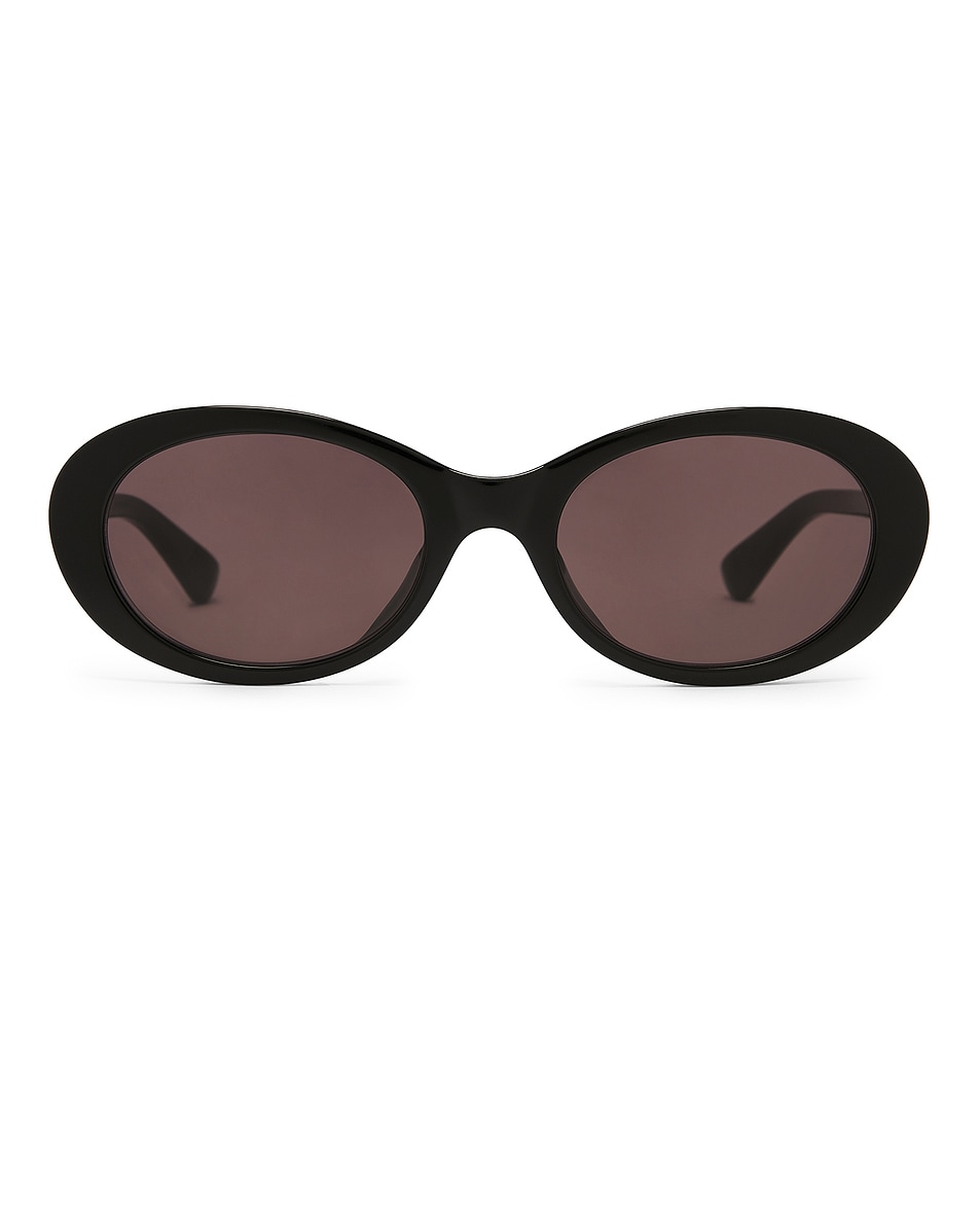 Image 1 of Bottega Veneta Round Sunglasses in Black & Grey